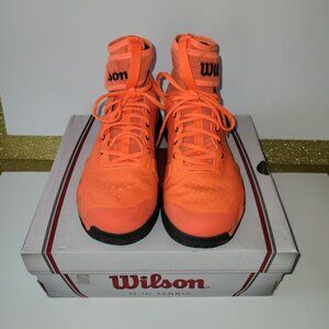 Wilson Amplifeel Orange High Top Ankle Strap Tennis Shoe Unisex Size W-9, M-7.5